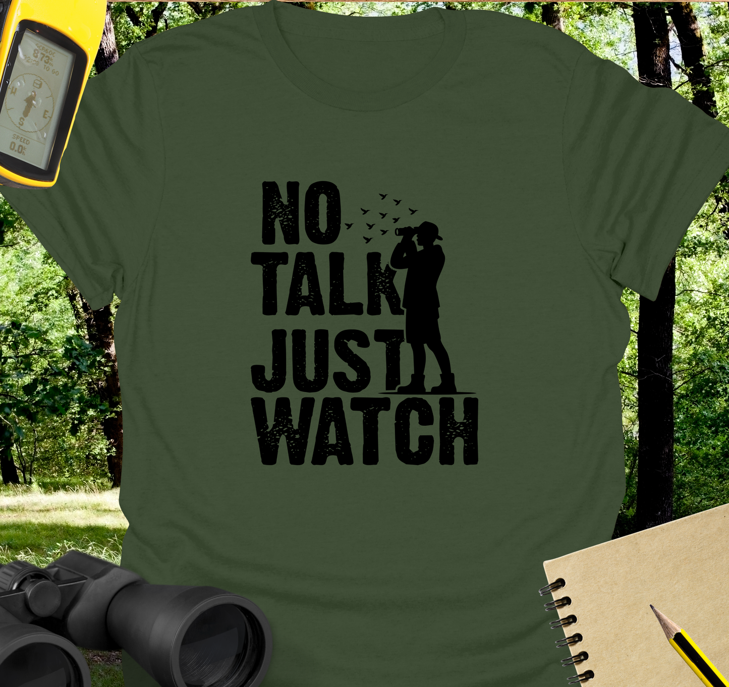 No talk birdwatching T-shirt
