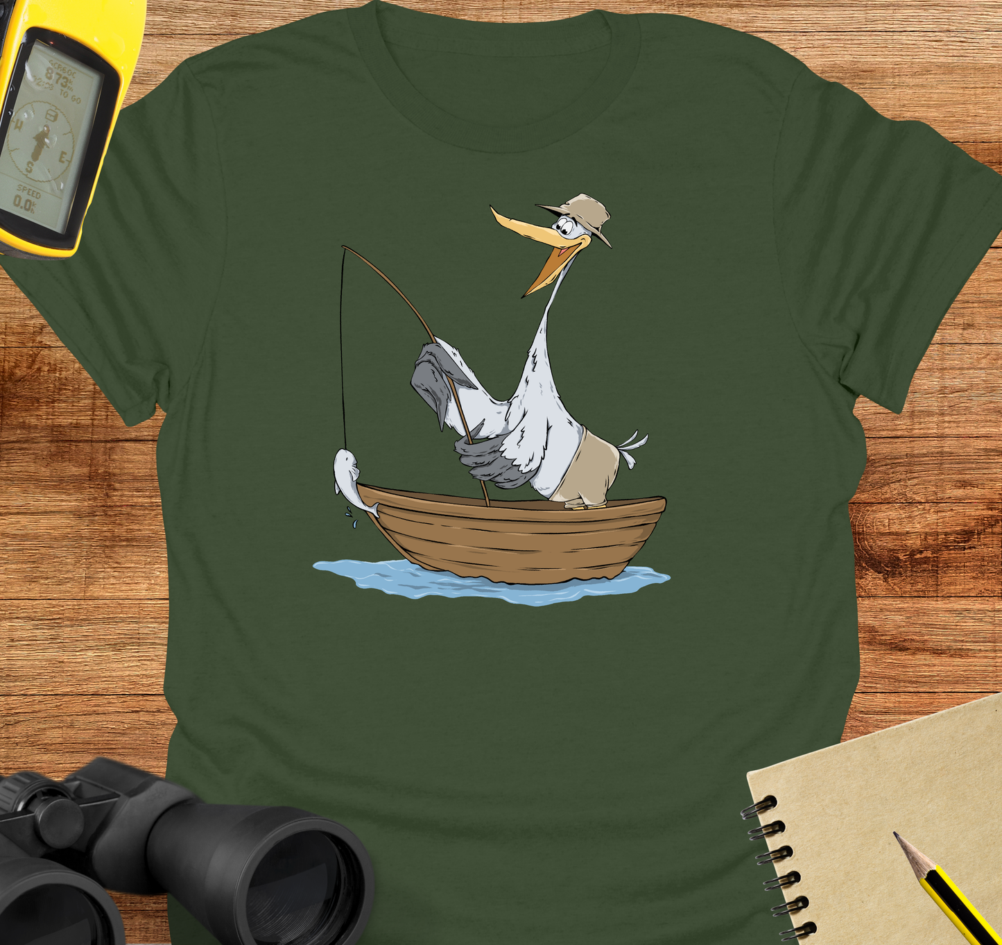 Heron fishing T-shirt